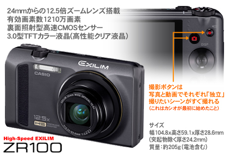 「CASIO EXILIM ZR100」が新しい写真表現を手に入れた