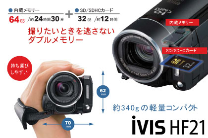 記録ではなく『記憶』を残すカメラ、Canon「iVIS HF21」