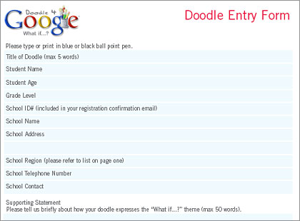 Doodle 4 Google entryform (us)