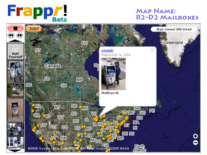 Frappr R2D2 Mailboxes Map