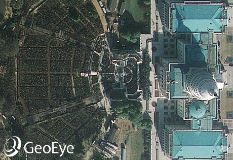 「GeoEye」でオバマ米大統領就任式の様子を公開中