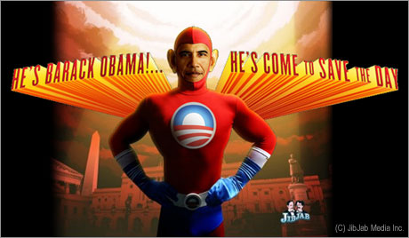 鳥だ！　飛行機だ！　いや、バラク・オバマだ！「He's Barack Obama」