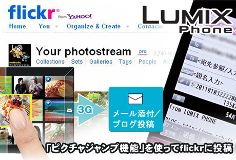 LUMIX Phone（P-03C）の「ピクチャジャンプ」機能を使ってflickrに投稿