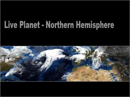 iGoogle テーマ Live Planet 宇宙から見た地球