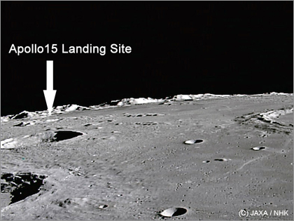 月周回衛星「かぐや(SELENA)」がアポロ15号の噴射跡を確認！？<br />
