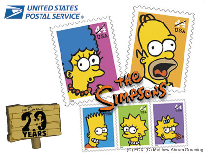 「ザ・シンプソンズ(The Simpsons)」が切手になって登場！