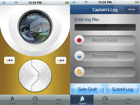 iOS4用の「STAR TREK」のゲームアプリ登場！[STAR TREK CAPTAINS LOG]