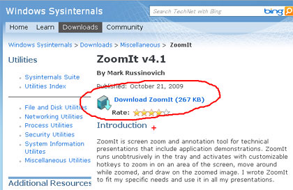 VAIO Pシリーズ & ネットブック必須ツール「ZoomIt」で小さい画面を使いこなせ