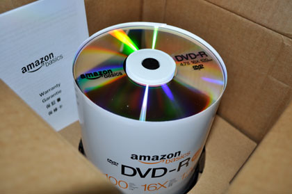 「Amazonベーシック 4.7GB 16倍速 DVD-R データ用 (100枚入)」が届いたっす