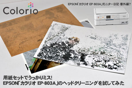 用紙セットでうっかりミス！EPSON「カラリオ EP-803A」のヘッドクリーニングを試してみた