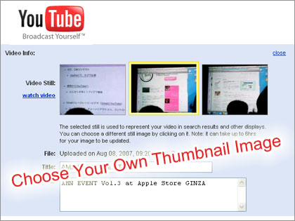 youtube choose thumbnail image