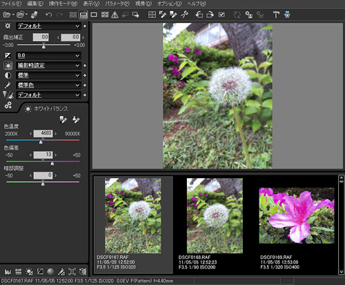 「Fujifilm FinePix F550EXR」RAW撮影篇：『RAW FILE CONVERTER EX powered by SILKYPIX』で現像してみた